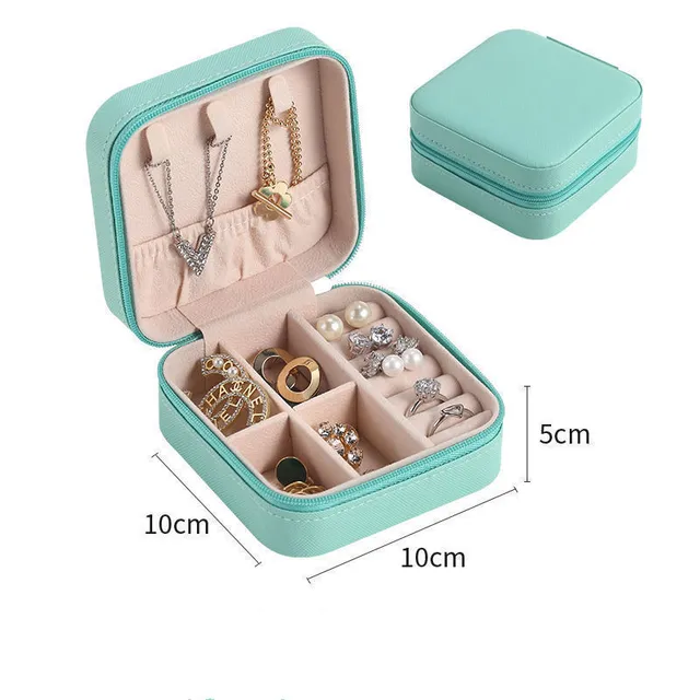 Jewellery Storage Box leather Jewelry Stand Earrings Ring Box Cosmetics Beauty Container Organizer (random color)Made in China - Image 5