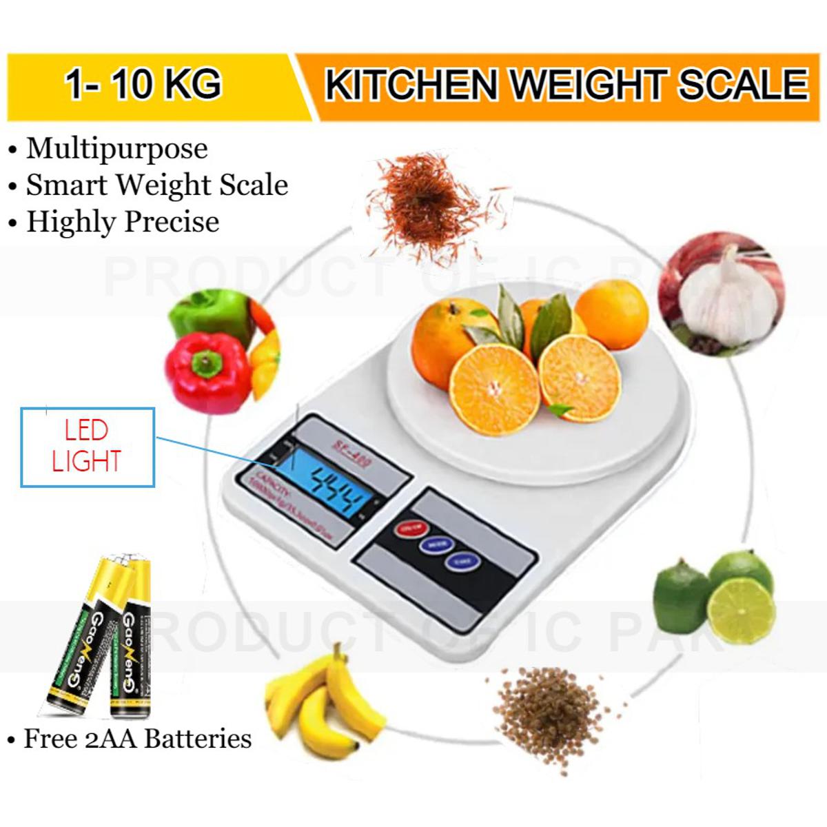Imported Battery Operated Digital Weight Machine 10kg Digital Kitchen Scale Mini Weight Machine Weight Scale Vegetable Dry Fruit Scales Portable Liquid Kitchen - Image 3