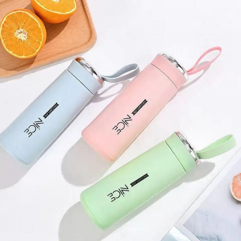 Nice Glass Bottle Water Mini Flask Bottle With Vaccum Flask And Loop Temperature Resistant, 400ml (random Colors) - Image 3