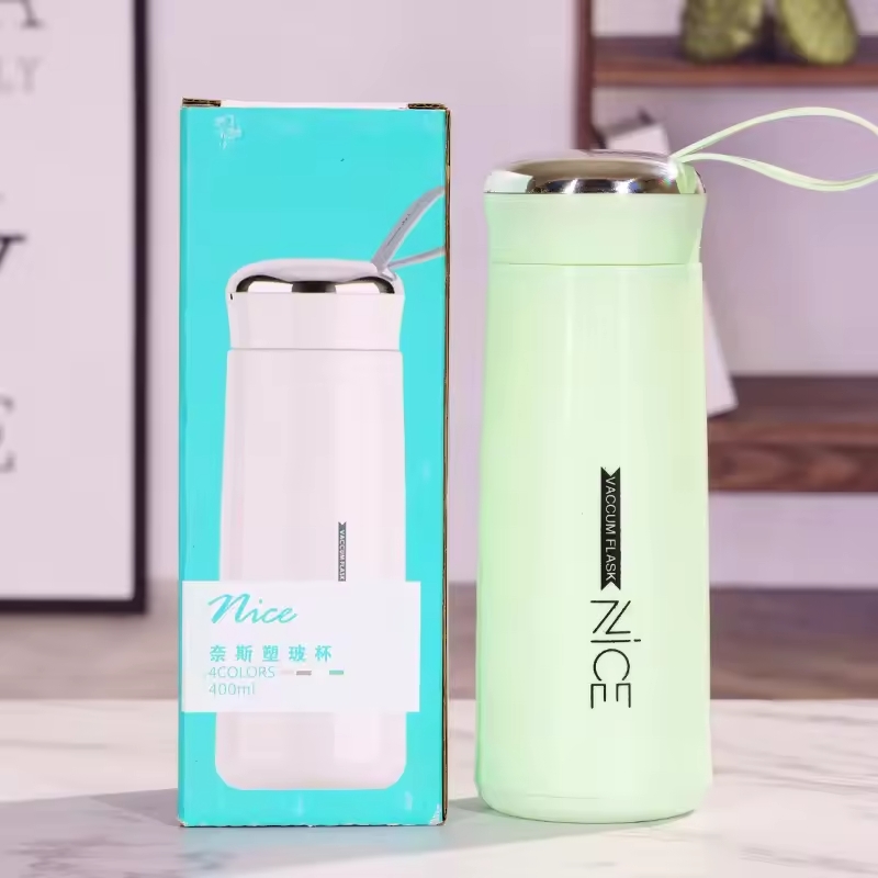 Nice Glass Bottle Water Mini Flask Bottle With Vaccum Flask And Loop Temperature Resistant, 400ml (random Colors) - Image 7