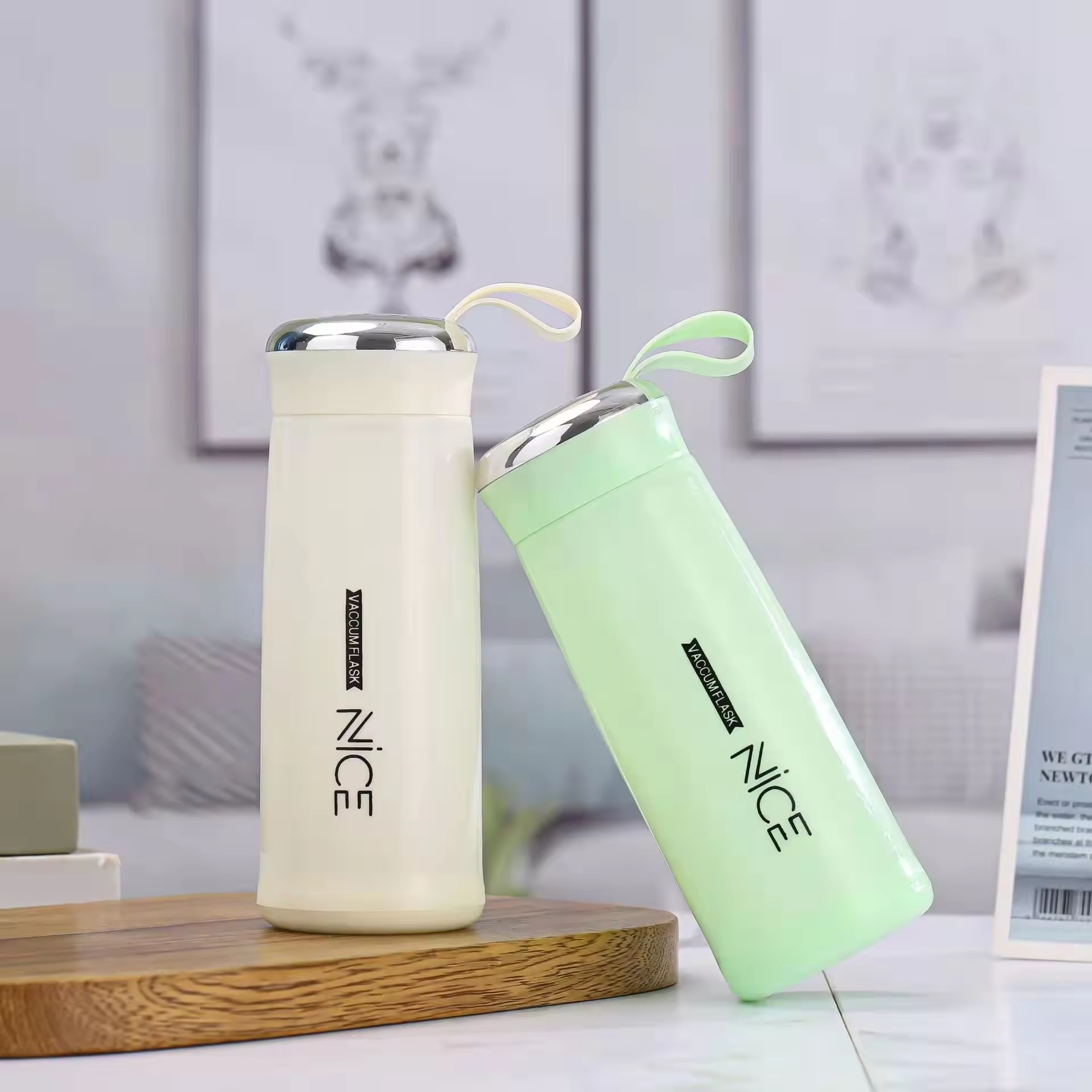 Nice Glass Bottle Water Mini Flask Bottle With Vaccum Flask And Loop Temperature Resistant, 400ml (random Colors) - Image 5