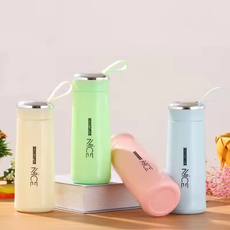 Nice Glass Bottle Water Mini Flask Bottle With Vaccum Flask And Loop Temperature Resistant, 400ml (random Colors) - Image 4