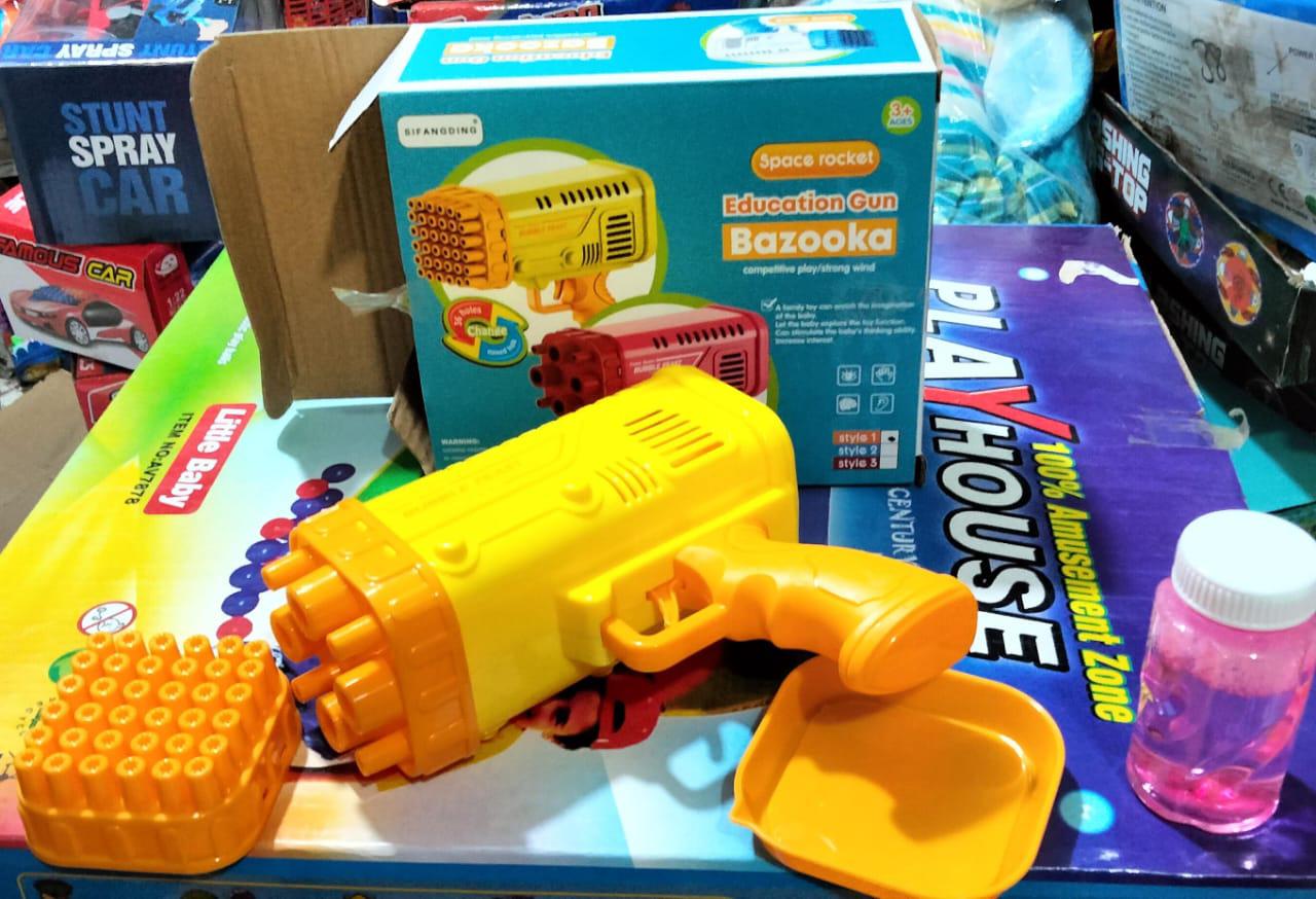 36 / 8 hole bazooka bubble Water gun | Bazooka Water Bubble Gun Toy for Kids, toddlers | Out door Fun Water Spray Gun (Random color) - Image 4