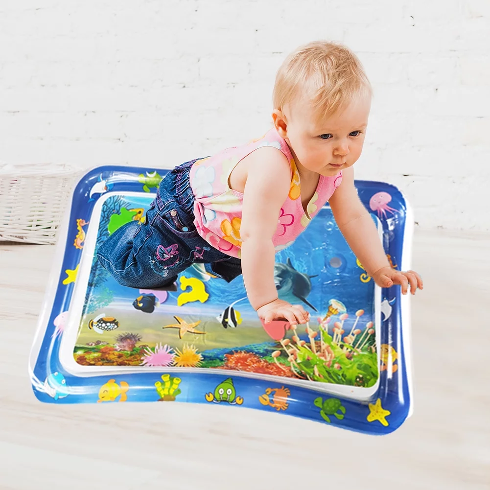 Inflatable Leakproof Tummy Time Water Mat for Kids – Safe & Fun Baby Play Mat (Random Color)