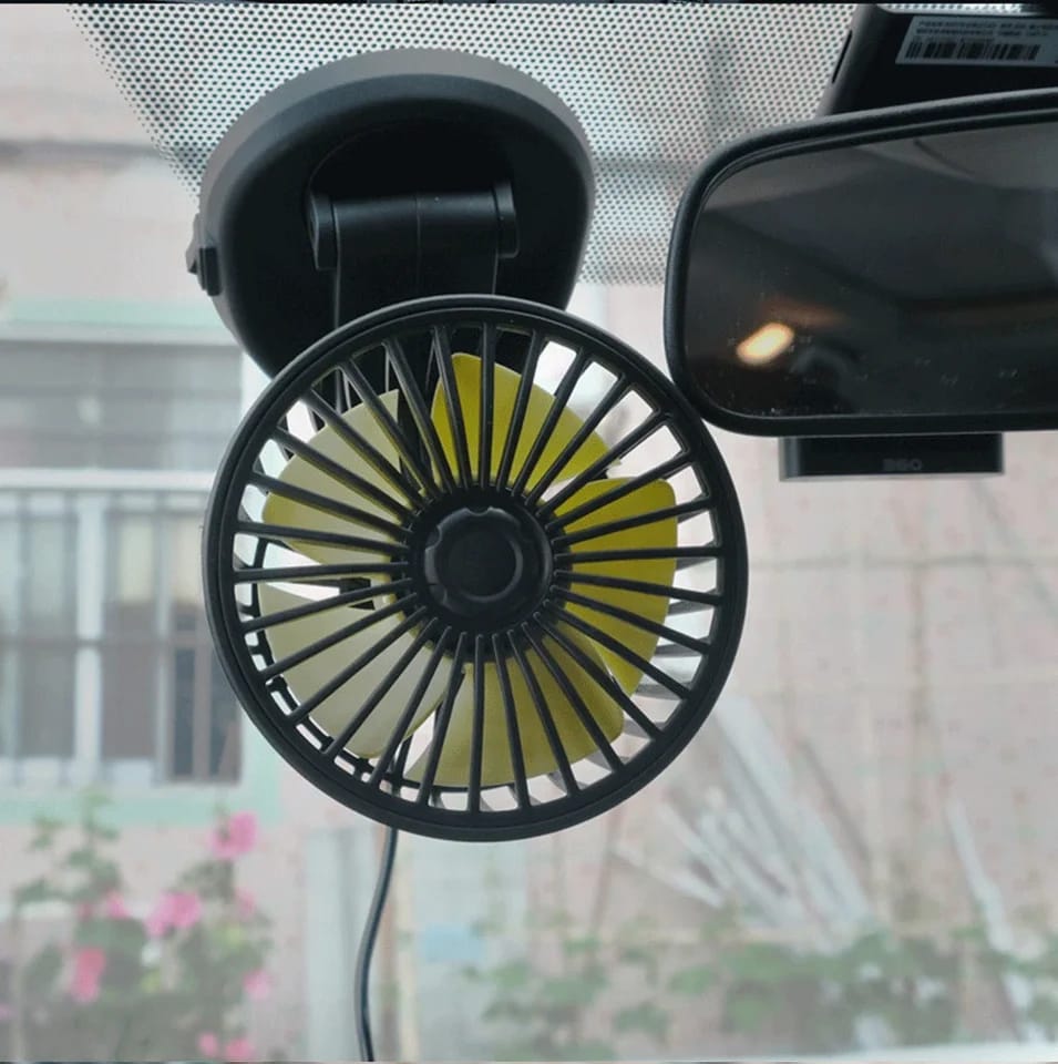 Portable Car Cooling Fan | Multi-Angle Rotatable with USB cable for Car Truck SUV RV 5V USB Powered - Image 4
