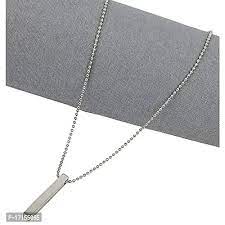 Pack Of 2 Boys Bar Necklace Materials Stainless Steel - Black - Image 3