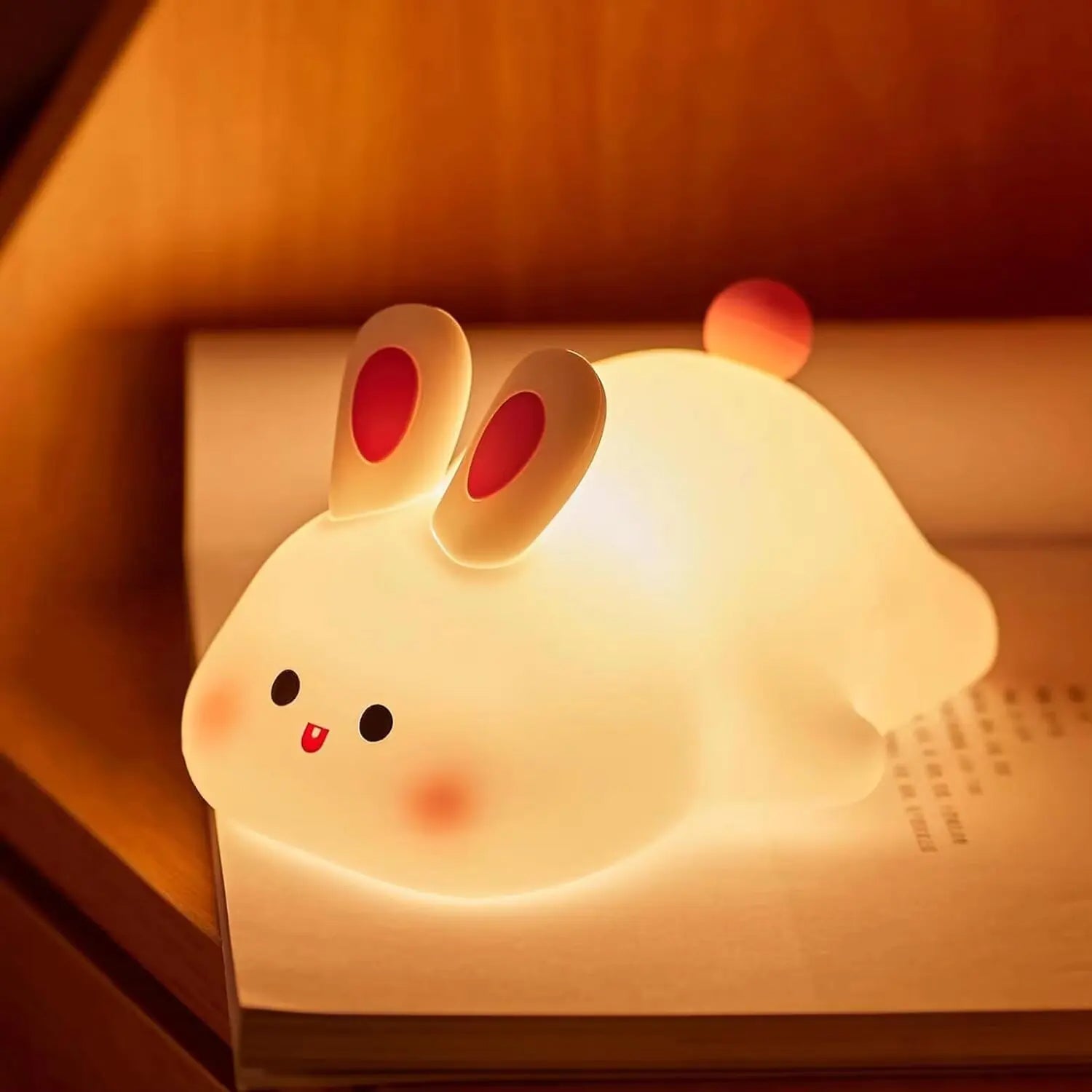 Cute Rabbit Silicone Lamp Soft Touch Night Light For Kids And Home Decor - Image 3