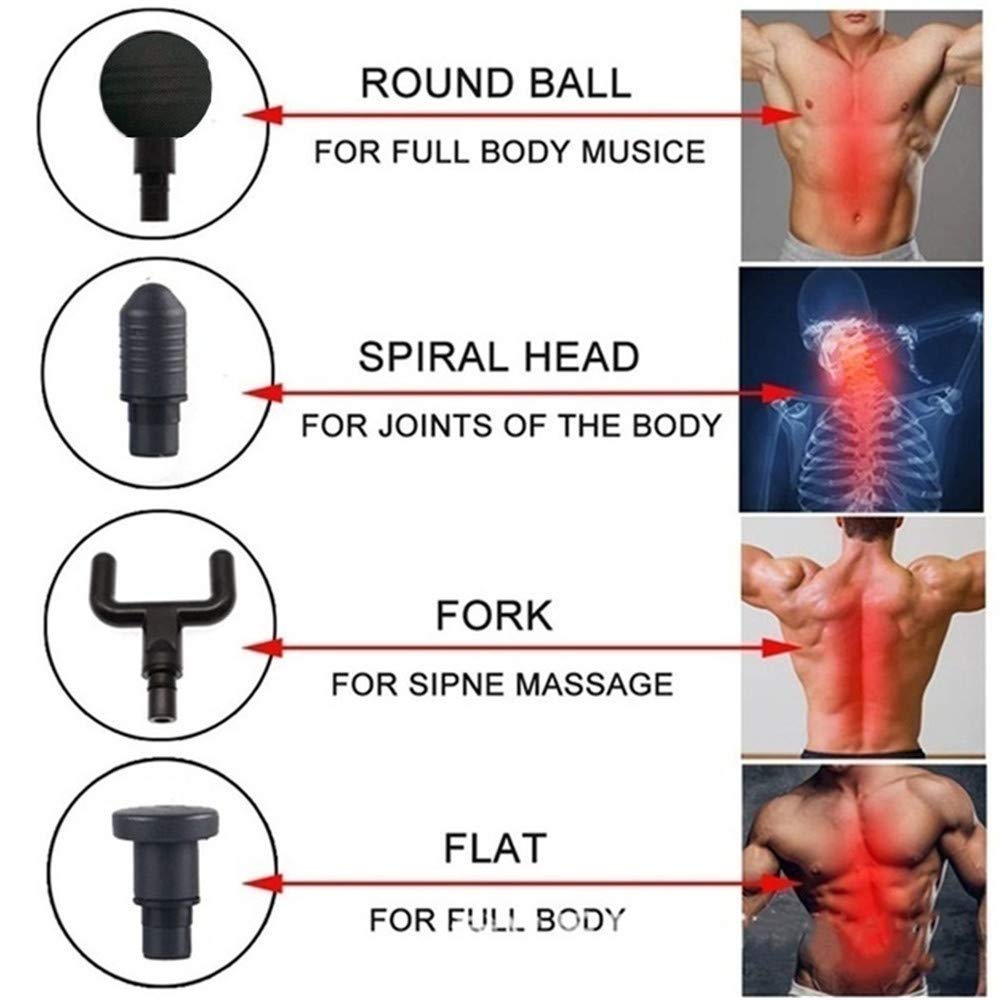 Blueidea Facial Gun Deep Muscle Massager BLD-740 – Rechargeable 30W Facial & Muscle Relaxation Device (Random Color) - Image 4