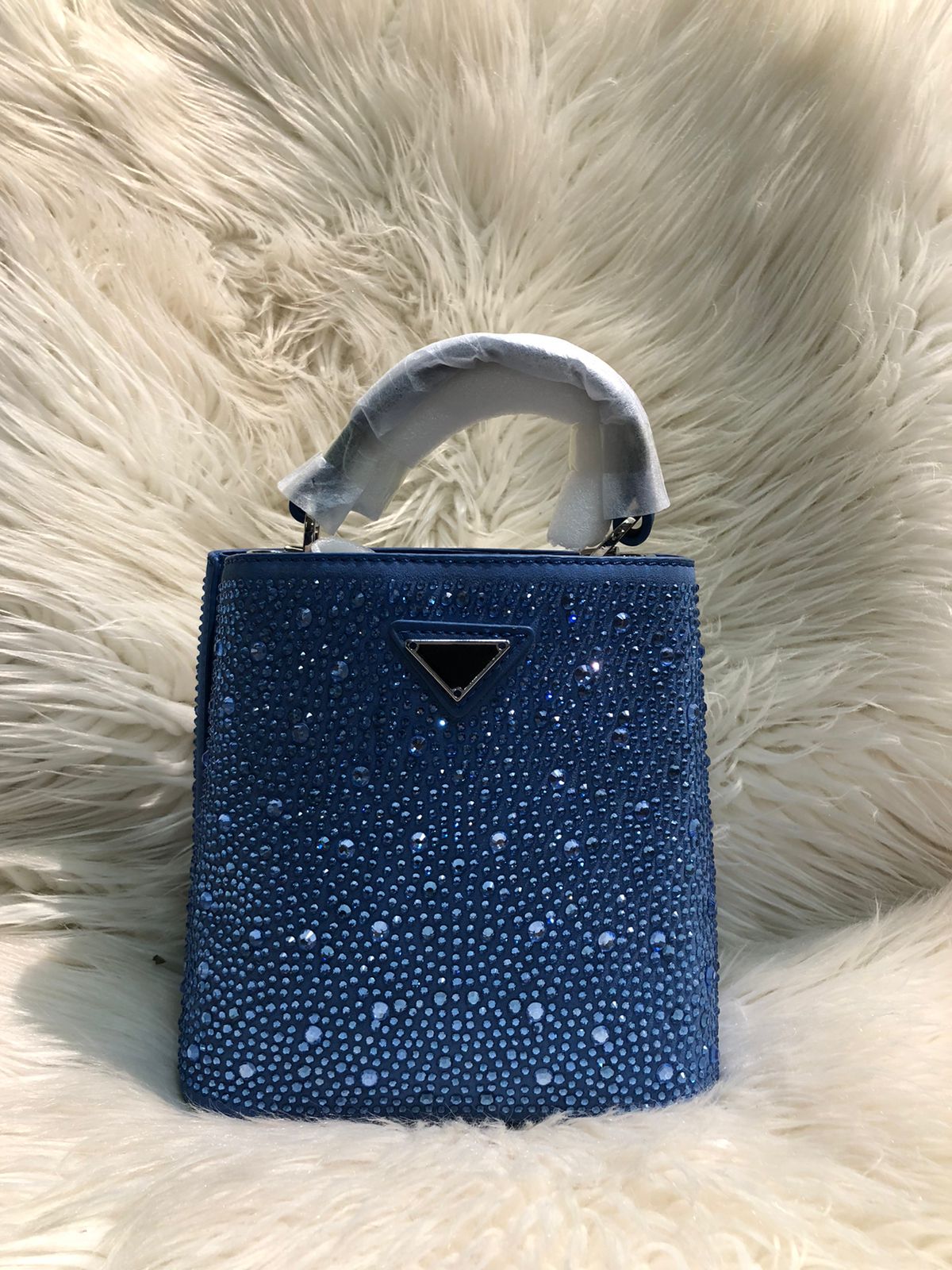 Luxury Rhinestone Mini Handbag for Women (8 × 7 Inches) – Stylish Sparkling Party Purse | Elegant Top Handle Bag for Weddings & Events (without box) (Black) - Image 6