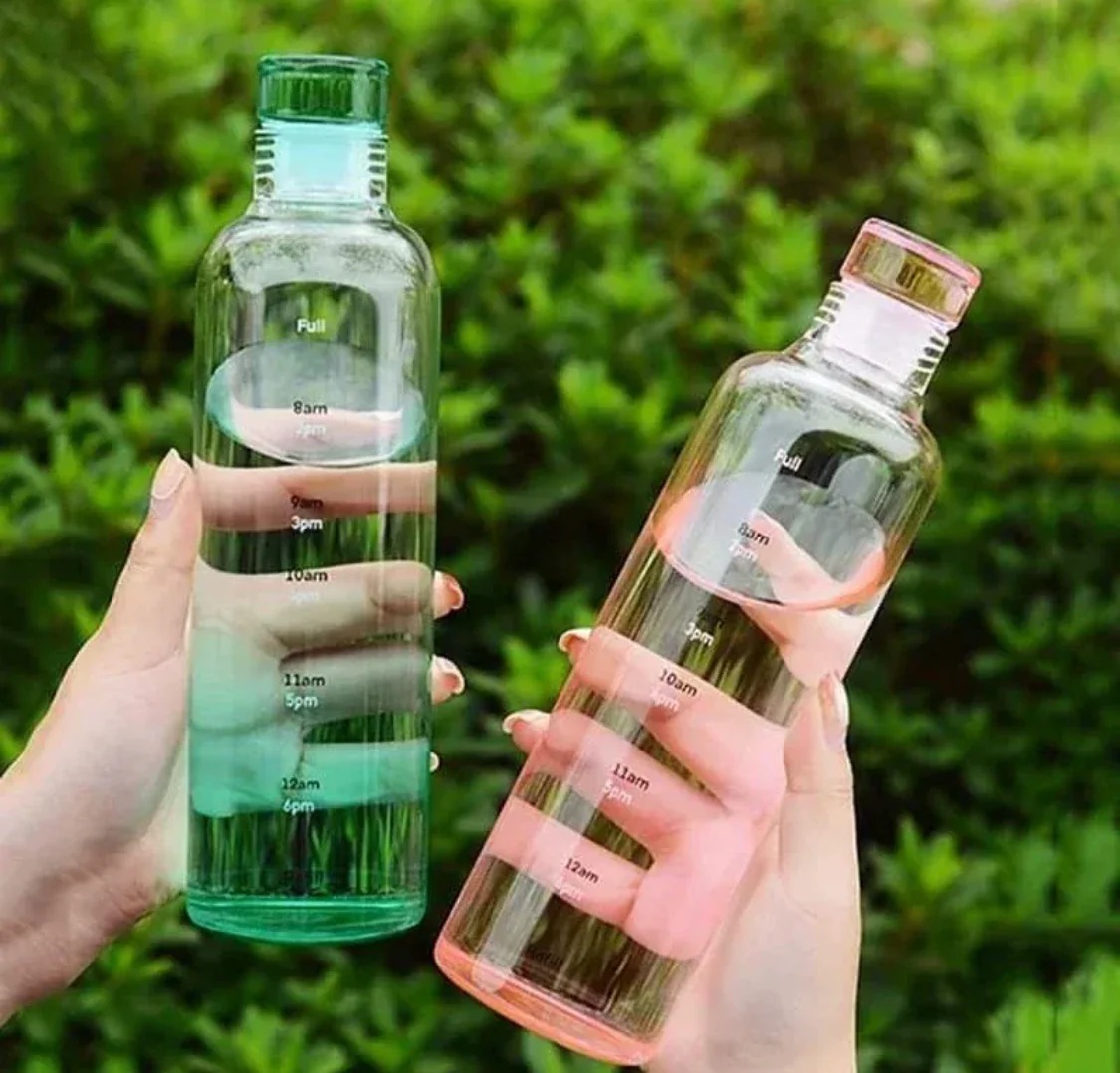 Transparent Plastic Water Bottle 500ml Durable Lightweight And Easy To Carry | Random Colour - Image 2