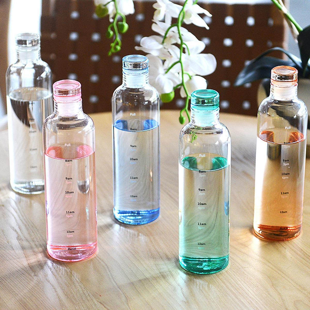Transparent Plastic Water Bottle 500ml Durable Lightweight And Easy To Carry | Random Colour - Image 4