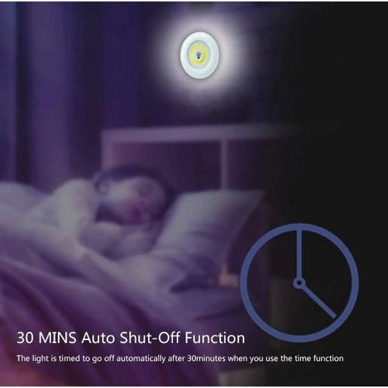 LED Cabinet Light Remote Control Set – 3 Wireless Cell Operated Tap Lights with Dimming & 30 Mins Timer Modes - Image 2