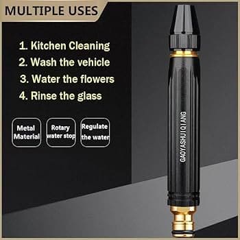 High Pressure Adjustable Nozzle Water Spray Gun | Versatile Tool For Garden & Cleaning | Metal Body - Image 3