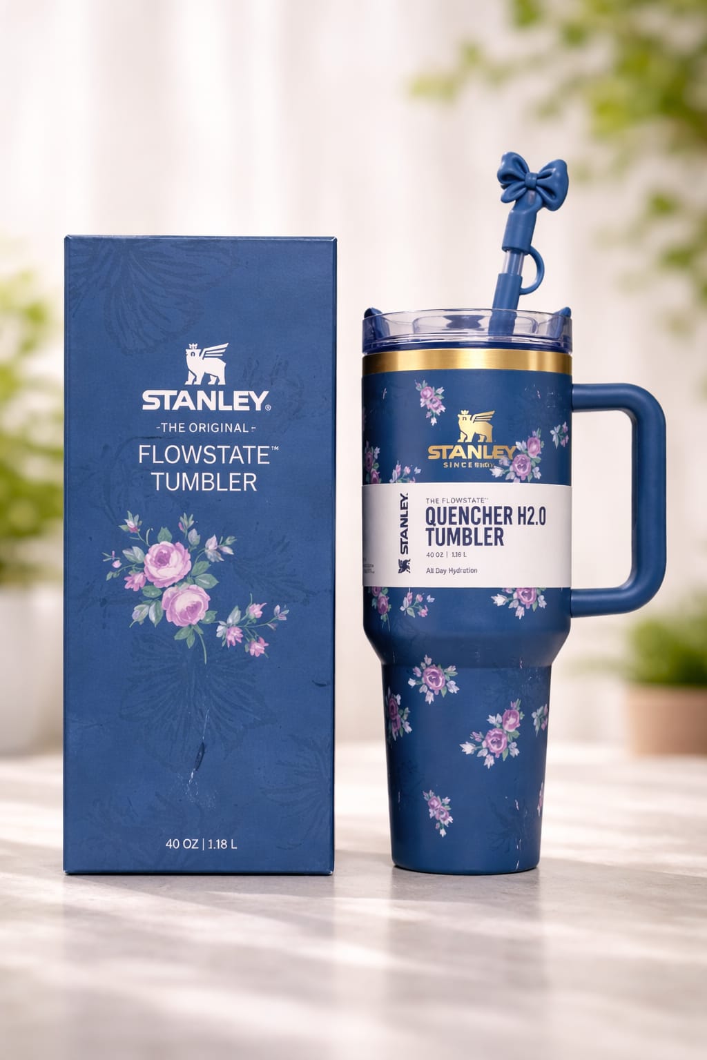 Stanley Premium Printed Tumbler 40oz with Box – Stylish Stainless Steel Vacuum Insulated Travel Mug (Black) - Image 2