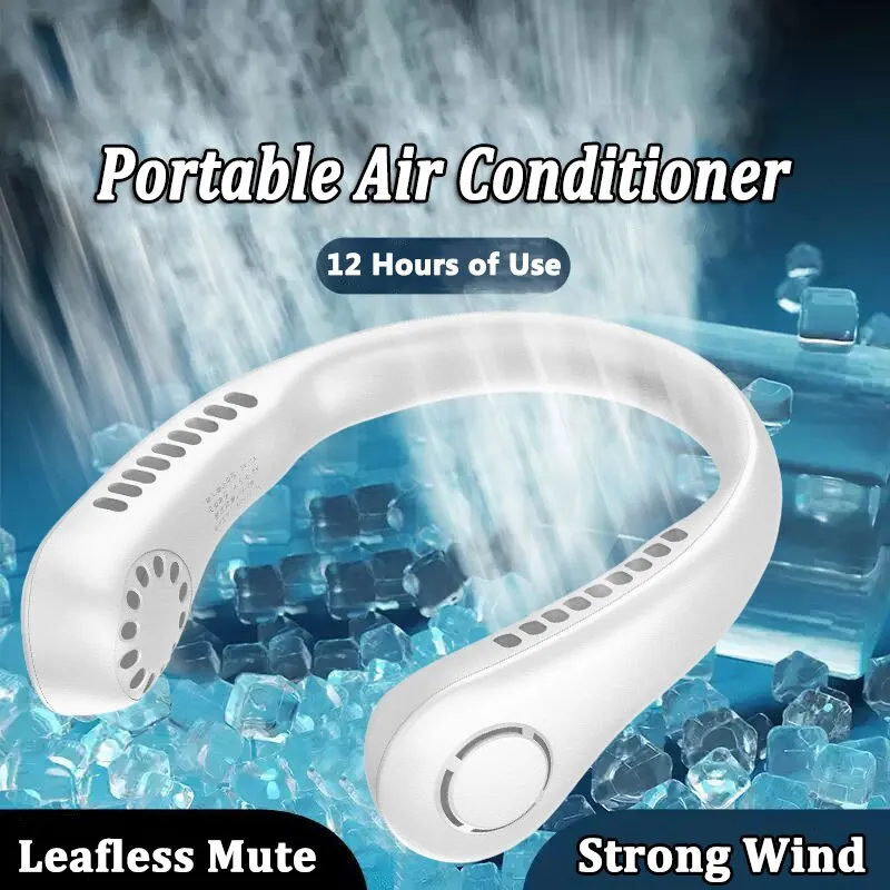 Portable Bladeless Neck Cooler – Hands-Free 360° Airflow USB Rechargeable Neck Fan for Indoor & Outdoor Use - Image 3