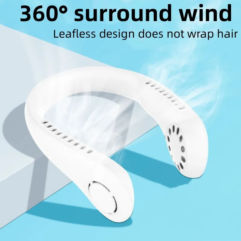 Portable Bladeless Neck Cooler – Hands-Free 360° Airflow USB Rechargeable Neck Fan for Indoor & Outdoor Use - Image 2