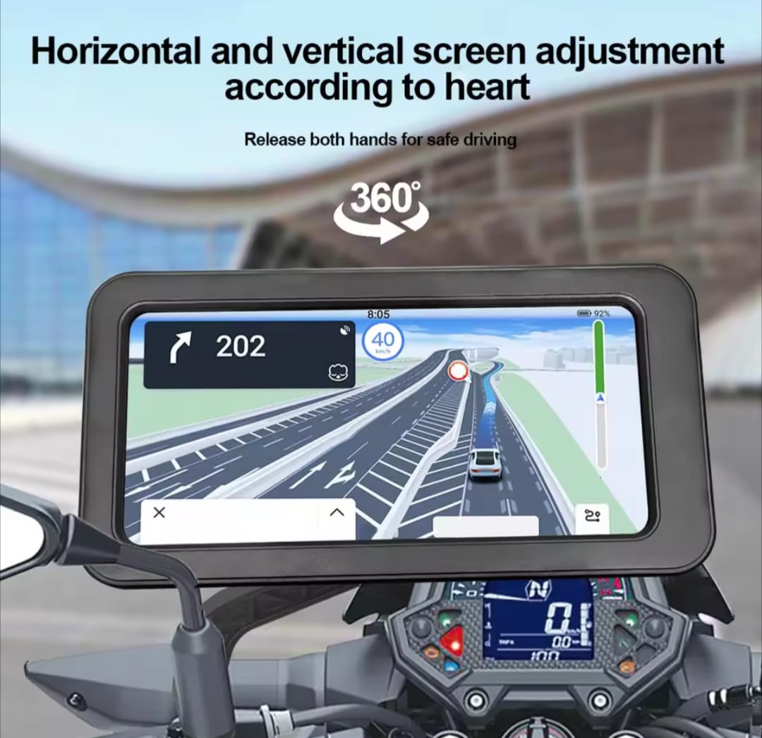 Waterproof Bike Phone Mount - 360° Rotatable Motorcycle & Bicycle Mobile Holder - Adjustable Touch Screen Handlebar Phone Support for All Bikes - Image 4