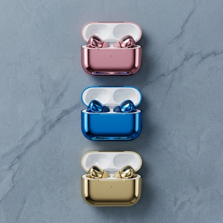 Premium AirPod Pro 2 Glossy Edition - Stylish Shining Wireless Earbuds with High-Fidelity Sound - Without Box - Random Color - Image 5