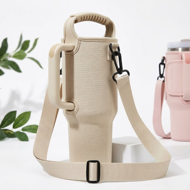 Portable Carry Bag for 40oz Stainless Steel Tumbler with Adjustable Strap | Random Color - Image 3