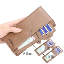 Balebaily Long Zipper Wallet for Men & Women PU Leather Wallet - Black - Image 3