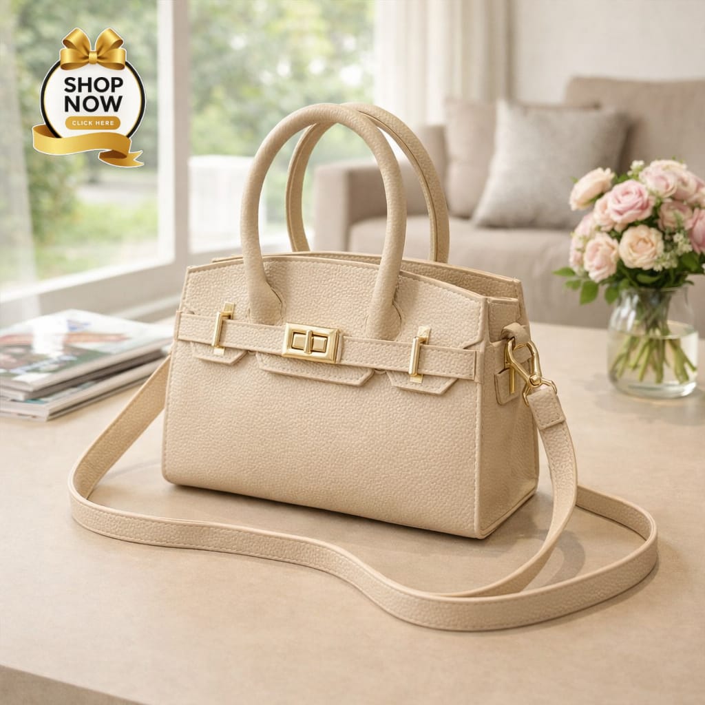 Stylish Shoulder Bag For Girls Premium Fashion Handbag With Belt Elegant Design | Black - Image 5