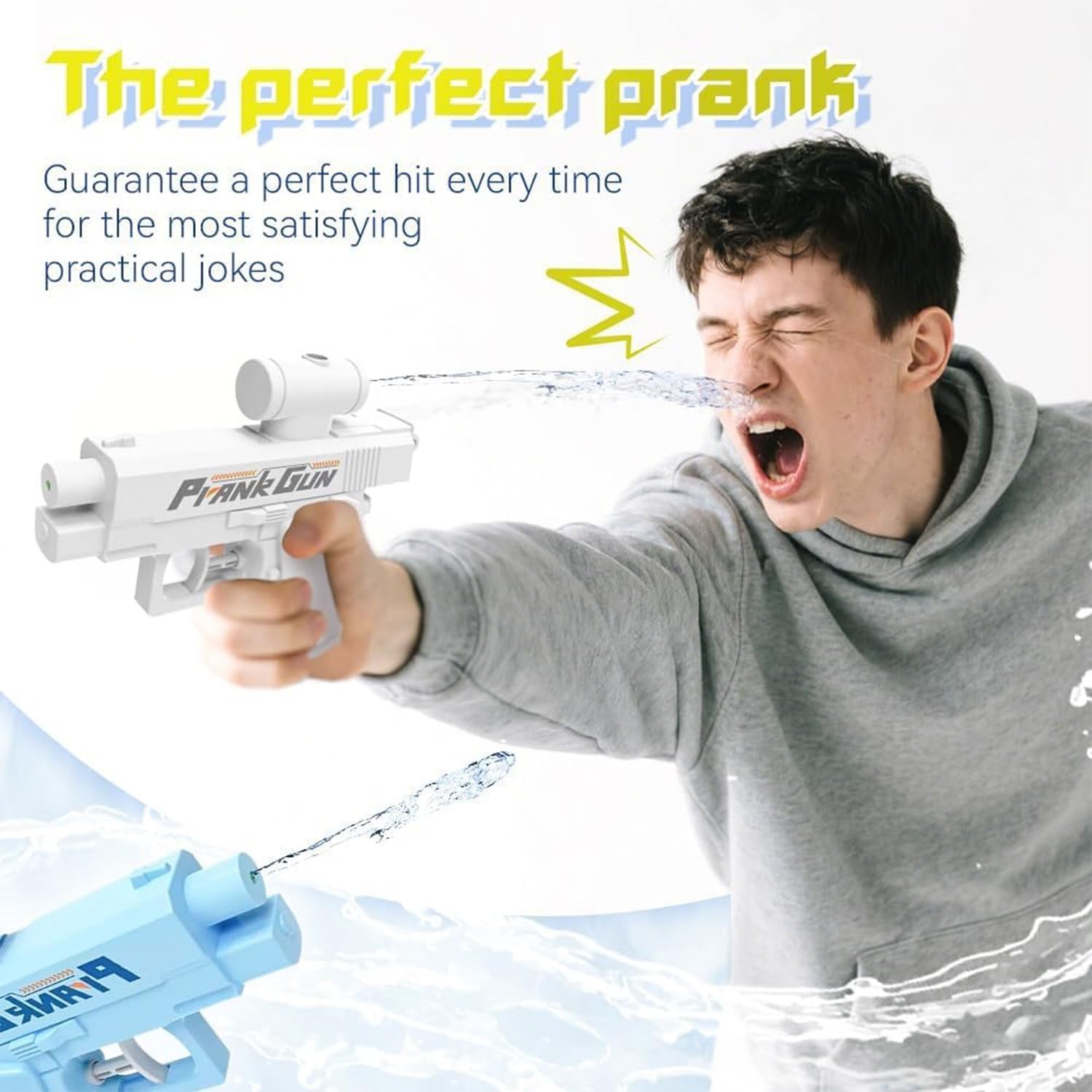 Double-Sided Prank Water Gun Toy – Funny Summer Squirt Pistol Water Toy for Kids, Outdoor Pool & Beach Parties
