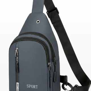 Premium Men’s Tactical Sport Chest Sling Bag for Travel & Hiking - Black