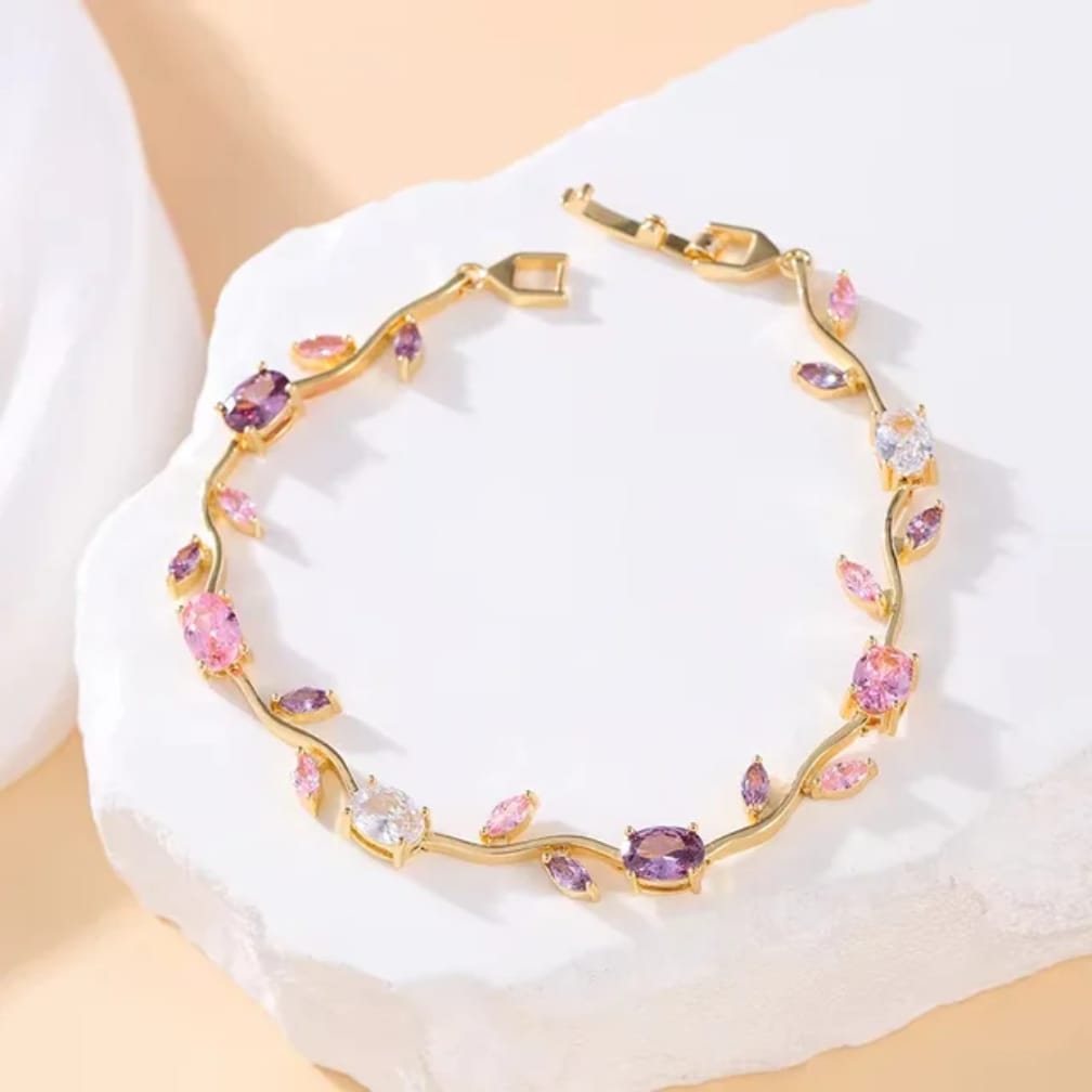 Tulip Bracelet – Premium Quality Stainless Steel Elegant Bracelet for Women l Green ~ Without Box Rs 585 - Image 5