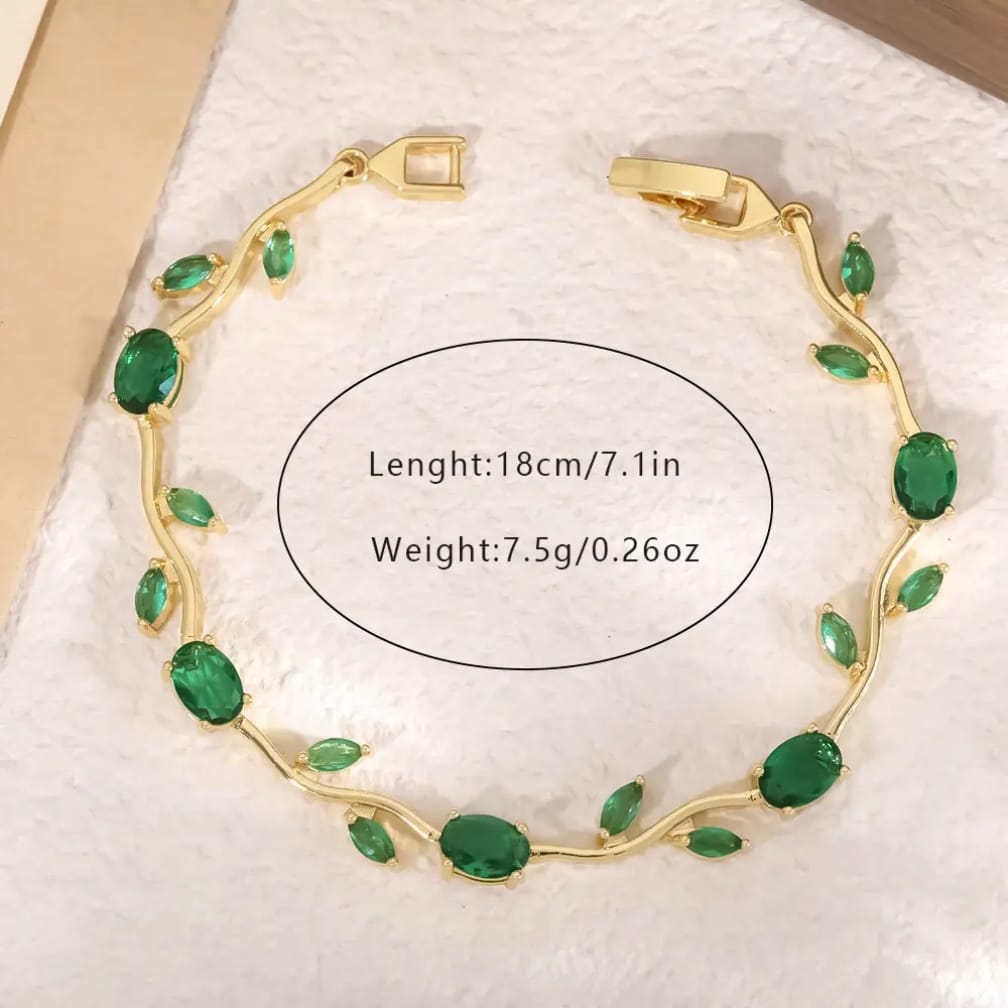 Tulip Bracelet – Premium Quality Stainless Steel Elegant Bracelet for Women l Green ~ Without Box Rs 585