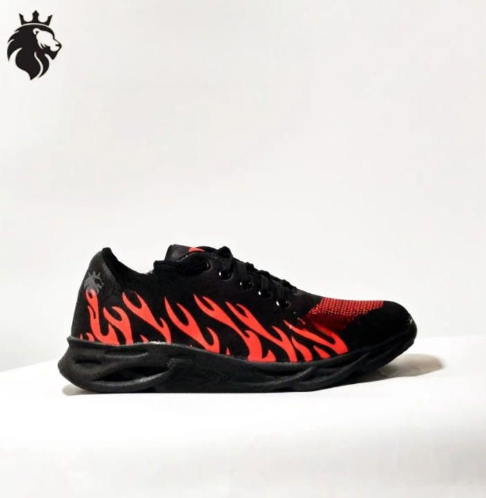 Men's Rubber Comfortable Joggers , Red Fire - 39 - Image 3