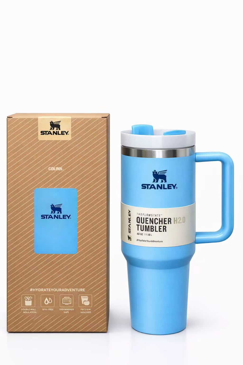 Stanley Tumbler 1200ml | Large Stainless Steel Water Bottle with Straw