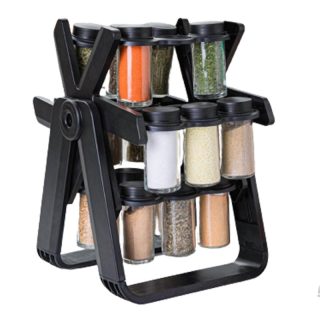 Spice Jar Ferris Wheel 18 Pcs | Rotating Spice Rack & Kitchen Organizer
